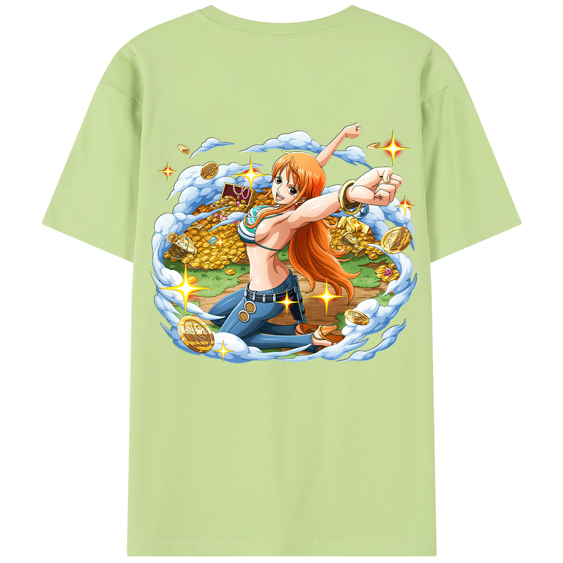 ワンピース ナミ ONE PIECE Nami 綿100％半袖Tシャツ（背面プリント）